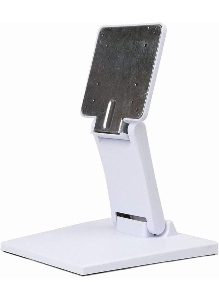 Single Adjustable LCD Monitor Stand Mount Folding VESA Monitor Desk Stand with VESA Hole 75x75mm 100x100mm (White) - Image 1